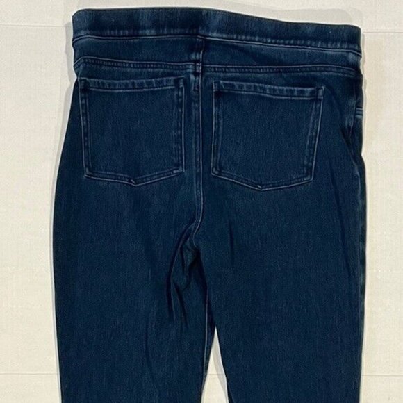 Spanx Women's Large‎ Blue Ankle Jean-ish Mid-Rise Dark Wash Denim Leggings - Picture 5 of 5